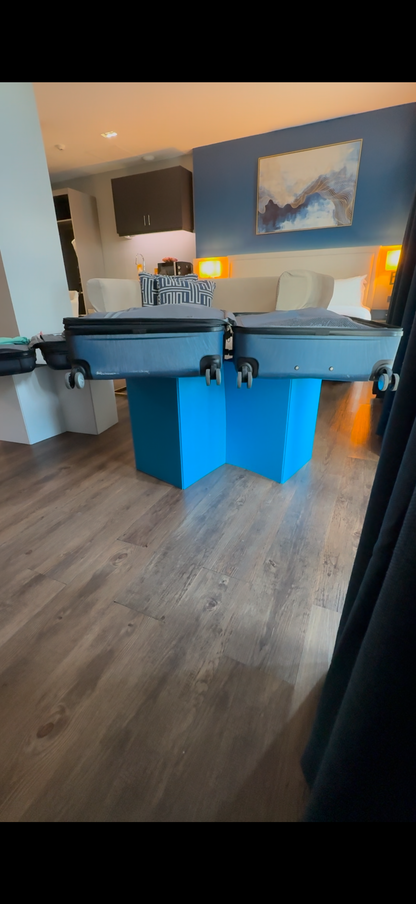 (2) UNPK Go - The Luggage Rack That Travels With You.